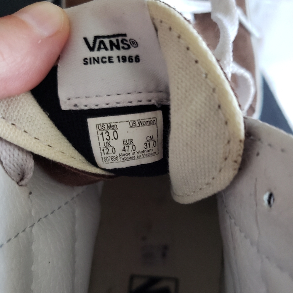 Vans Men's Brown and White SK8  High-Top Sneakers - Picture 6 of 6